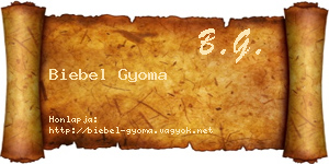 Biebel Gyoma névjegykártya